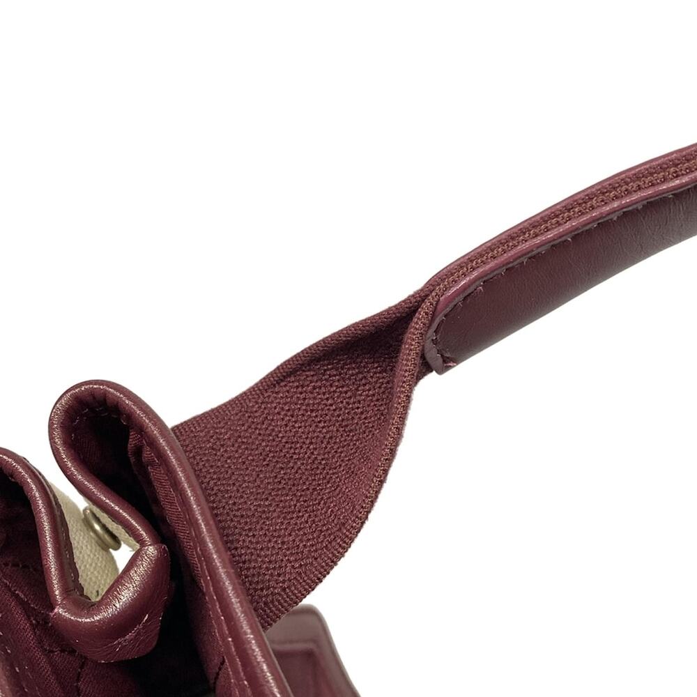 Balenciaga Navy Cabas XS Tote Bag 390346 Cream Bordeaux Canvas Leather - Picture 11 of 15